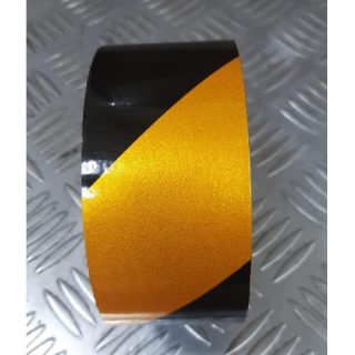 Supplier of Reflective Warning Tape Black and Yellow, 3 Inch x 50 Mtr in UAE