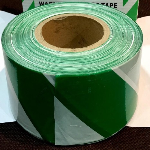 Supplier of Warning Tape Green & White 3 Inch x 500 Meter in UAE