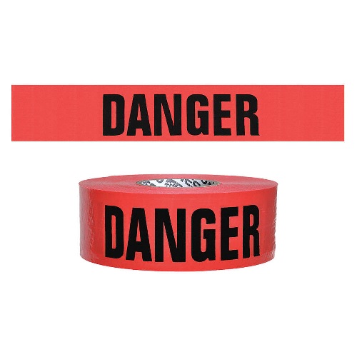 Supplier of Red and Black Danger Warning Tape 3 Inch X 100 Meter in UAE