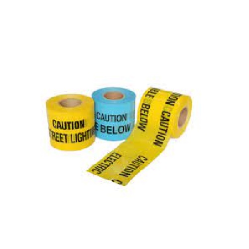 Supplier of Caution Check Electric Cable Below Warning Tape 500 Meter in UAE