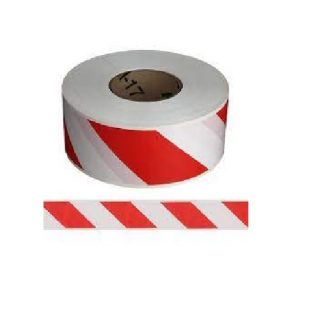 Supplier of Red And White Warning Tape 3 Inch X 200 Yard in UAE