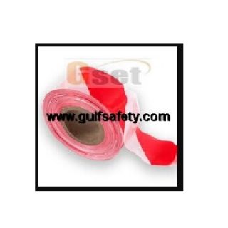 Supplier of Red And White Warning Tape 70mm X 150 Meter in UAE