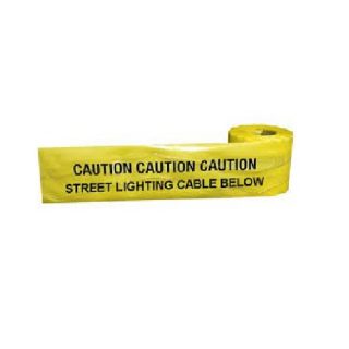 Supplier of Caution Street Lighting Cable Below Warning Tape 6 Inch X 300 Yard in UAE