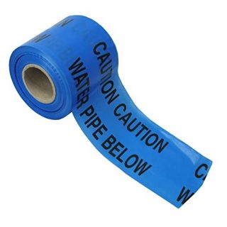 Supplier of Caution Water Pipe Below Warning Tape 6 Inch X 300 Yards in UAE