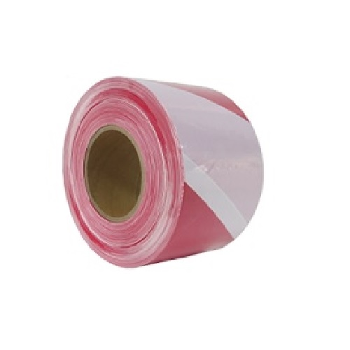 Supplier of Red And White Warning Tape 70mm X 500 Meter in UAE